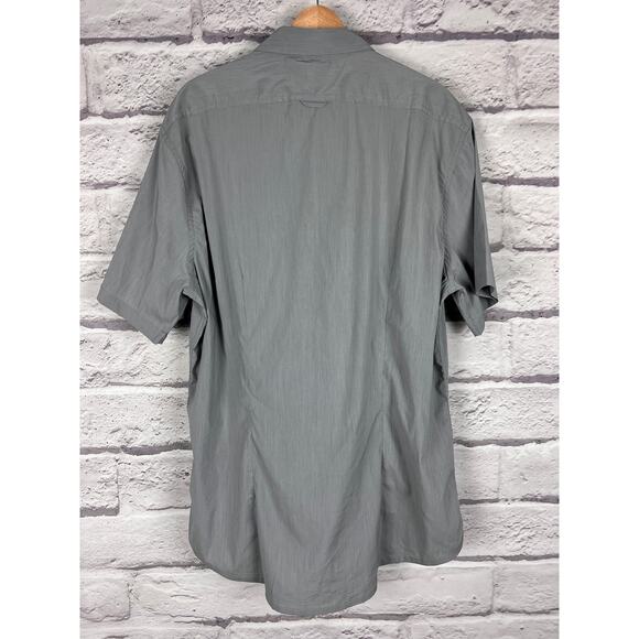 PRANA Men's XL Gray Tencel Performance Wicking Outdoor Trekking Button Shirt - Picture 3 of 10